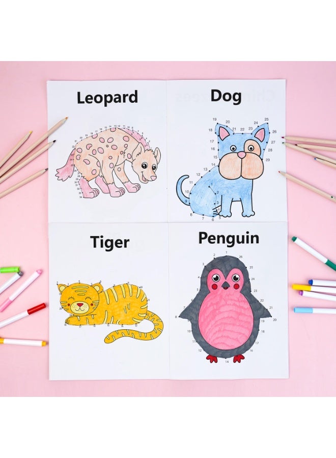 Capstro Dot to Dot Coloring Book for Kids – 50 Connect the Dots Activity Pages with Animal-Themed, Number Connection Puzzles, Coloring Activity Book, Fine Motor Skills Practice - Image 2