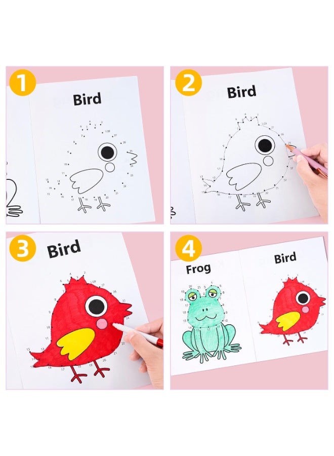 Capstro Dot to Dot Coloring Book for Kids – 50 Connect the Dots Activity Pages with Animal-Themed, Number Connection Puzzles, Coloring Activity Book, Fine Motor Skills Practice - Image 4