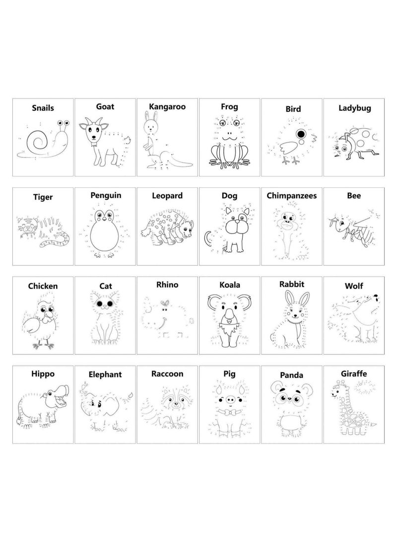 Capstro Dot to Dot Coloring Book for Kids – 50 Connect the Dots Activity Pages with Animal-Themed, Number Connection Puzzles, Coloring Activity Book, Fine Motor Skills Practice - Image 3