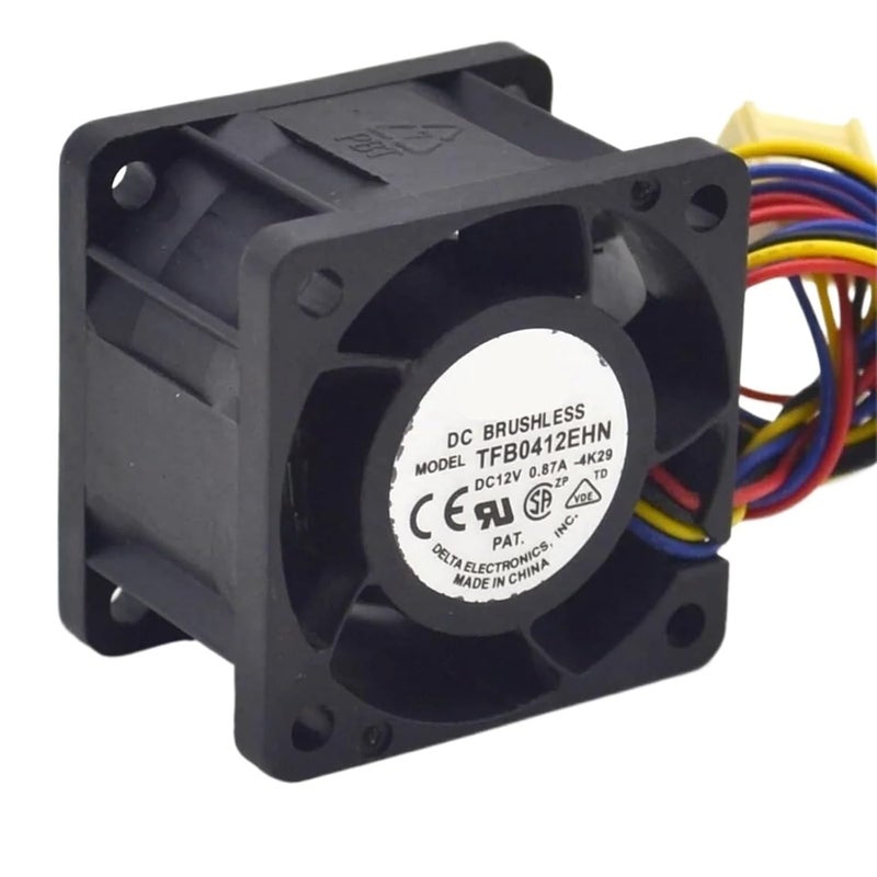 TFB0412EHN 40mm Double Ball Bearing Cooling Fan 0 87A 4 Cables For Server - Image 2