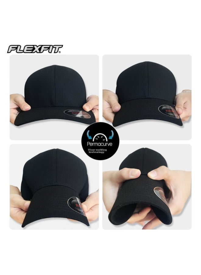 Flexfit American Hard Top Baseball Cap Uni High Top Fully Enclosed Large Head Cirference American Team Duck Tongue Cap Sun Hat - Image 4