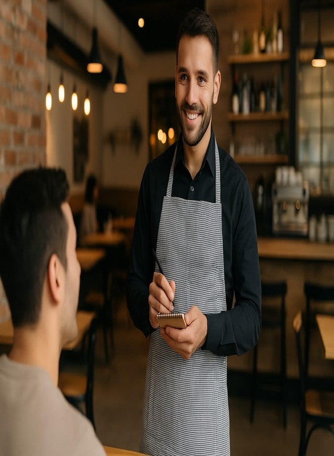 Switchon مريلة سويتشن ميني تشيكس متعددة الاستخدامات مقاومة للماء مع جيب أمامي - مقاس حر | مريلة طهاة للطبخ والبستنة والفنون والتنظيف للمنزل والفنادق والمطاعم والمقاهي | صنع بفخر في الهند - Image 3