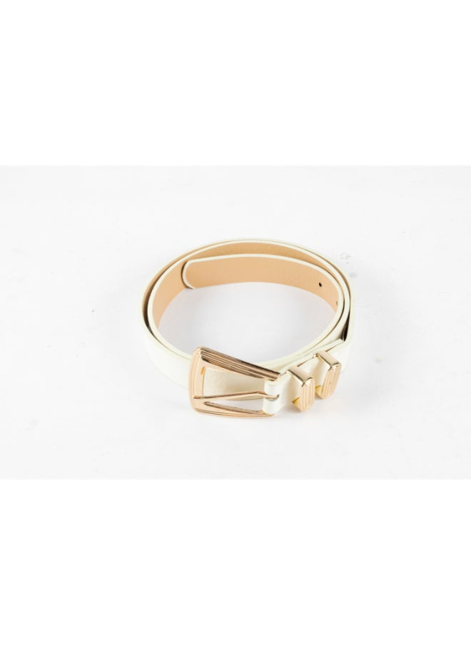 Generic White Leather Waist Belt For Her 110 CM  - Image 2