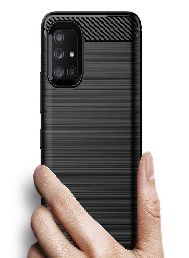 أوسوفر جراب Osophter لهاتف Galaxy A71 5G [ليس لهاتف Verizon A71 5G UW] غطاء حماية مرن من مطاط TPU مقاوم للصدمات لهاتف Samsung Galaxy A71 5G (أسود) - Image 3