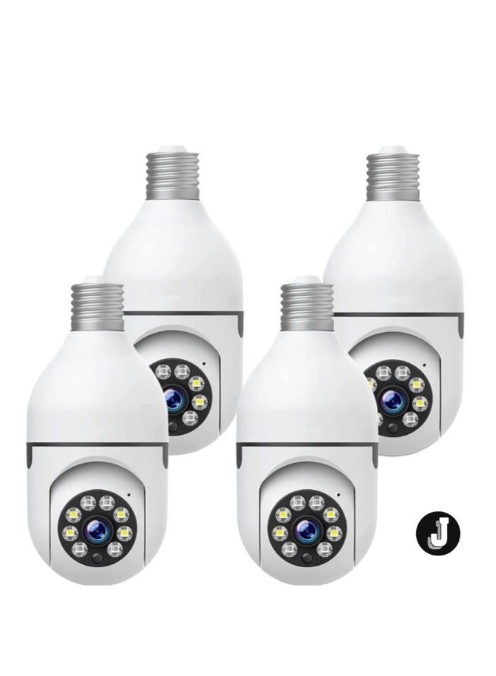 JAJEEK "(5-Pack) WiFi Light Bulb Cameras – 360° Wireless Outdoor Security Cameras with 1080P Color Night Vision & Motion Detection" - Image 1