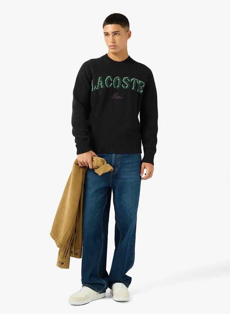 LACOSTE  Thick Wool Fuzzy Crew Neck Sweater for Men | Best Price UAE