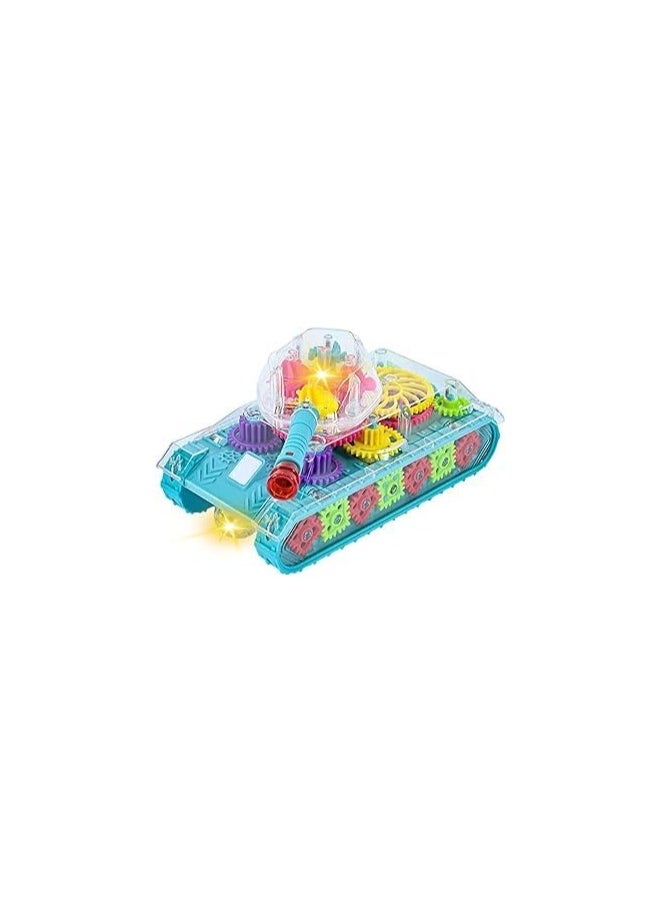 TOY GARDEN Toyz Gear Tank with LED Lights – Musical, Rotating Transparent Tank Toy for Kids  - Image 2