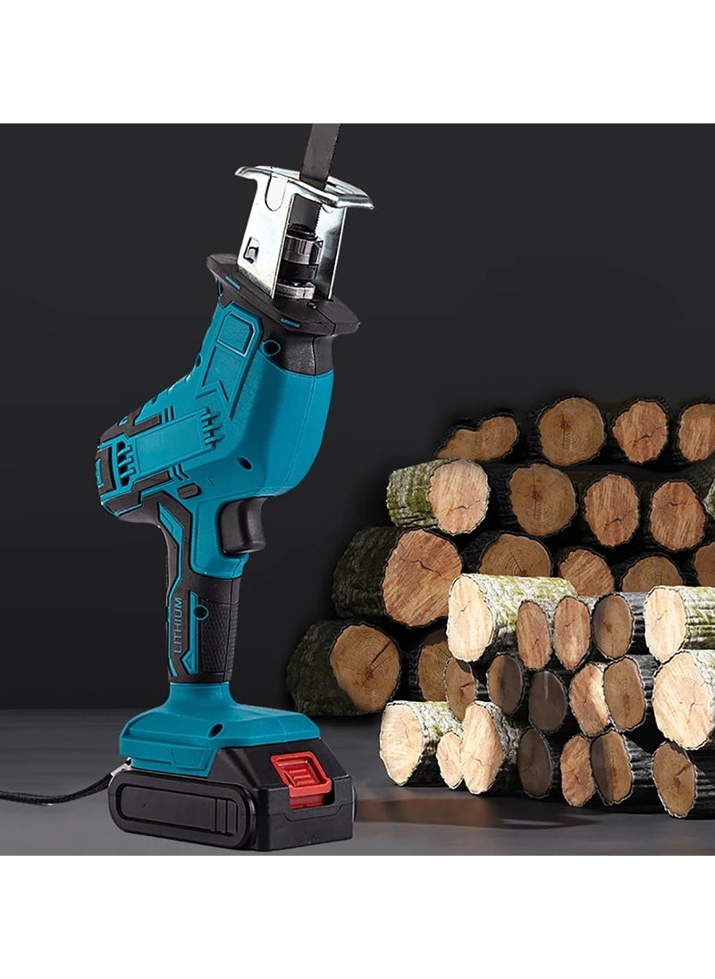 AROAQ - 21V Cordless Reciprocating Saw with 2 Batteries 7500mAh Adjustable Speed Chainsaw Wood Meta Pipe Cutting Reciprocating Saw Power Tool - Image 1