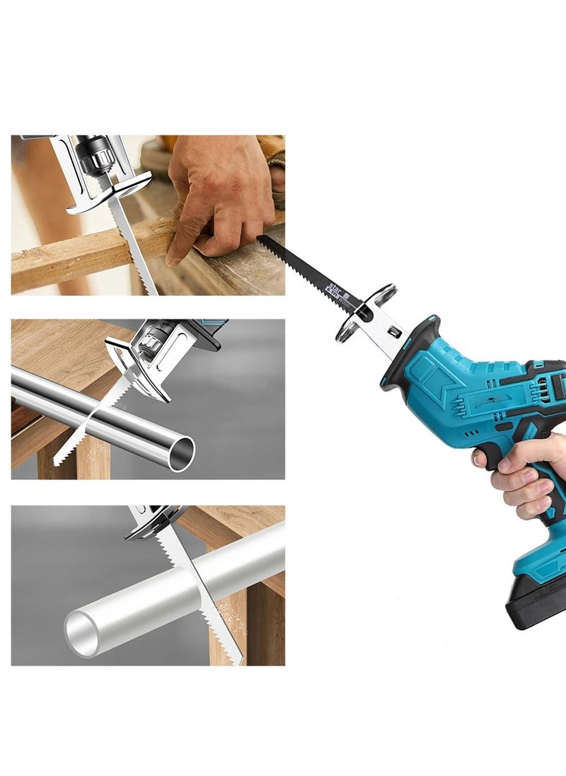 AROAQ - 21V Cordless Reciprocating Saw with 2 Batteries 7500mAh Adjustable Speed Chainsaw Wood Meta Pipe Cutting Reciprocating Saw Power Tool - Image 1
