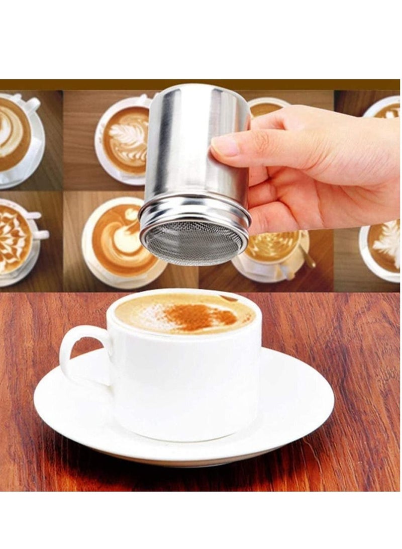 SYOSI Stainless Steel Fine-Mesh Flour Sifter/Icing Sugar Shaker Hand Held Sieve Powder Large Capacity Baking Cup Ideal for Icing Sifter Tapioca Coconut - Image 3