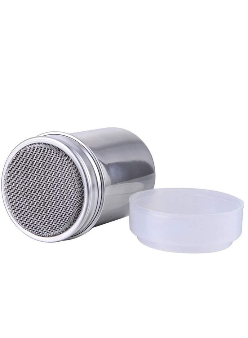 SYOSI Stainless Steel Fine-Mesh Flour Sifter/Icing Sugar Shaker Hand Held Sieve Powder Large Capacity Baking Cup Ideal for Icing Sifter Tapioca Coconut - Image 1