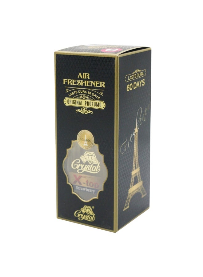 Crystal X-Top Car Air Freshener – Long Lasting Strawberry Scent - Image 1