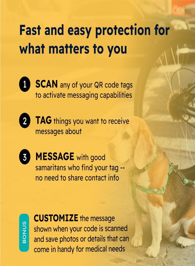 SeQR Privacy Dog Tag | Protect Personal Info & Pets with Custom QR Code Tags | 2 Pack, Navy, Round, Acrylic, No Subscription Fee - Image 5