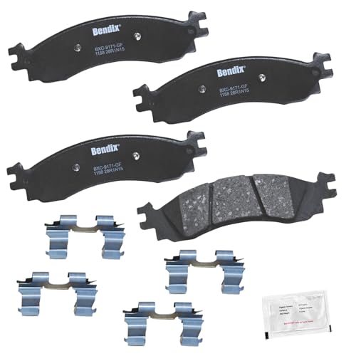 Bendix Priority1 CFC1158 Ceramic Front Brake Pads for Ford Explorer 2010-2006, Explorer Sport Trac 2010-2007, Taurus 2012-2010, Mercury Mountaineer 2010-2006 - Image 1