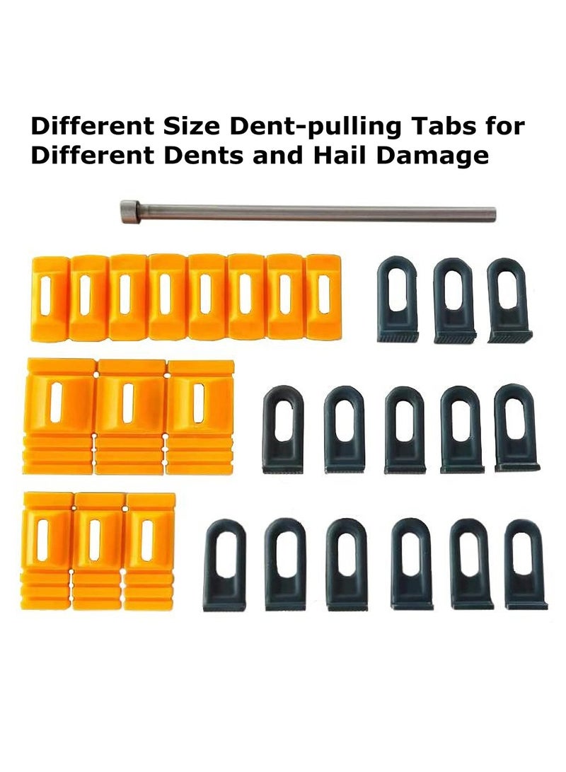 Excefore Car Dent Repair Tools, Heavy Duty Paintless Repair Removal Tools Strong Dent Puller Handle Lifter Yellow Glue Tabs Powerful Body Repair Dent Remover Tool Kit for Car Dent Repair, Yellow - Image 5