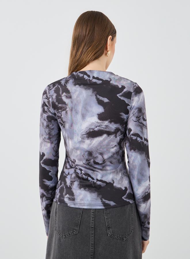 تايك تو بلوزة بأكمام طويلة بطبعة تيك تو داي - Image 4