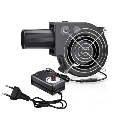 PGSA2Z 6000RPM BBQ Blower Fan, 97mm x 33mm, 12V, Variable Speed Controller, 120V - 240V AC Plug for Outdoor Barbecues Fire Bellow, Camping Cooking, Wood Stove, Charcoal Starter - Image 1