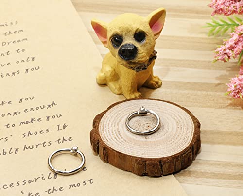 Shapenty Small Binder Rings Clip Metal Loose Leaf Binder Book Rings Key Rings for Cards Scrapbook Reports School Home Office Classroom Teacher Student Project Keychain Name Tags, 20PCS (0.6Inch) - Image 4