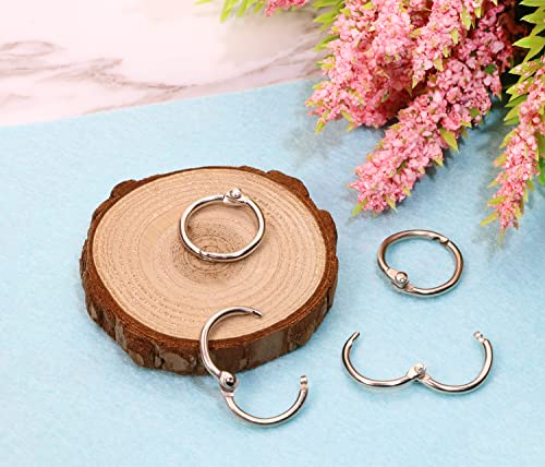 Shapenty Small Binder Rings Clip Metal Loose Leaf Binder Book Rings Key Rings for Cards Scrapbook Reports School Home Office Classroom Teacher Student Project Keychain Name Tags, 20PCS (0.6Inch) - Image 5