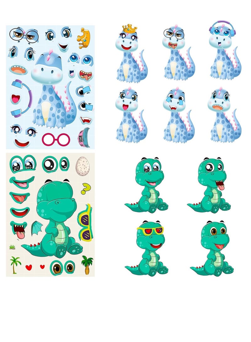 Excefore 36 Sheets Cartoon Animal Stickers 6 Different Make a Face Animal Stickers for Kids Reusable Cute DIY Favorite Stickers for Kids Birthday Party Favor Supplies Craft and More to Foster Kids Creativity - Image 3