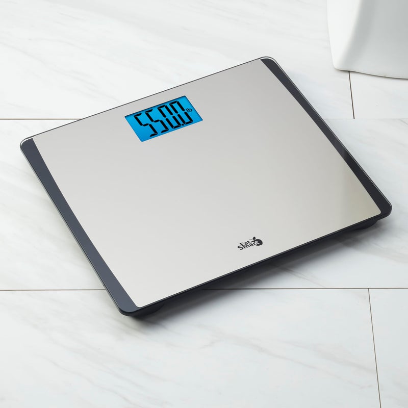 EatSmart Eat Smart Precision 550 Pound Extra-High Capacity Digital Bathroom Scale for Body Weight with Extra-Wide Platform, Stainless Steel - Image 4