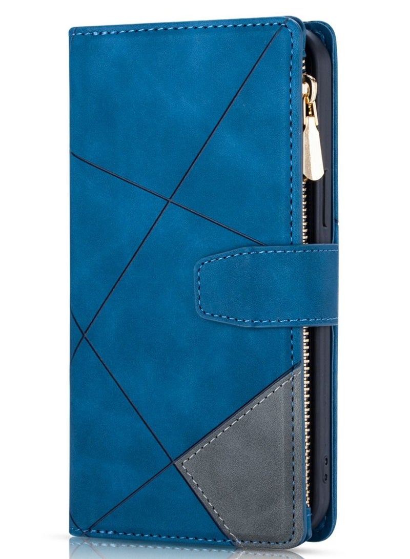 Suteni Color Block Flip Cover Card Slots Leather Phone Case for Samsung - Image 1