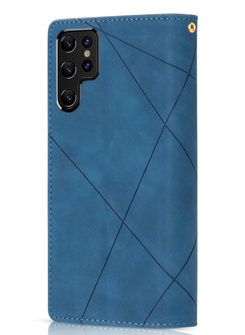 Suteni Color Block Flip Cover Card Slots Leather Phone Case for Samsung - Image 2