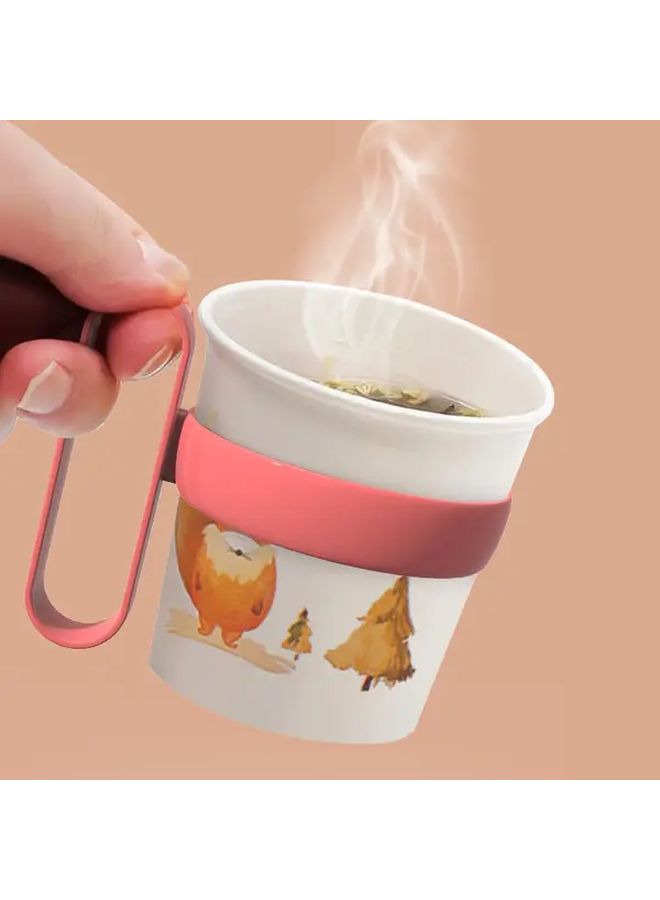 3 Pcs Random Colors Portable Heat Resistant Cup Holder With Handle For Home Office - Image 2