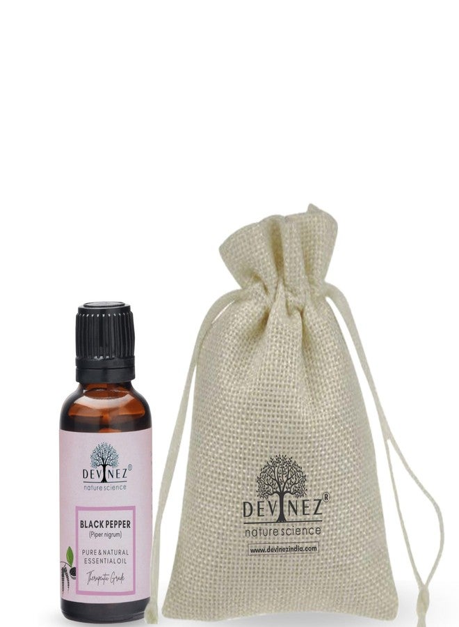 Devinez Black Pepper Essential Oil, 100% Pure, Natural & Undiluted, 15ml in Glass Bottle - Relieves Aches and Pain, Massage, Reduce Tension, Aromatherapy & Natural Remedies - Image 1