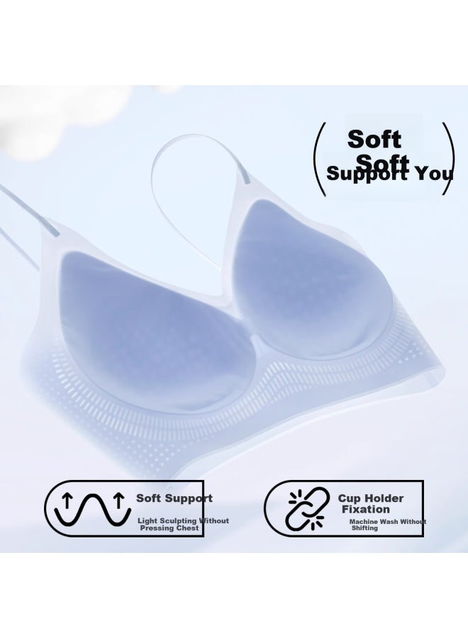 Madallo Modaier Women's Bra, Push-up For Small Comfortable Seamless Thin Style, Wireless Breathable Vest-style Brassiere - Image 3
