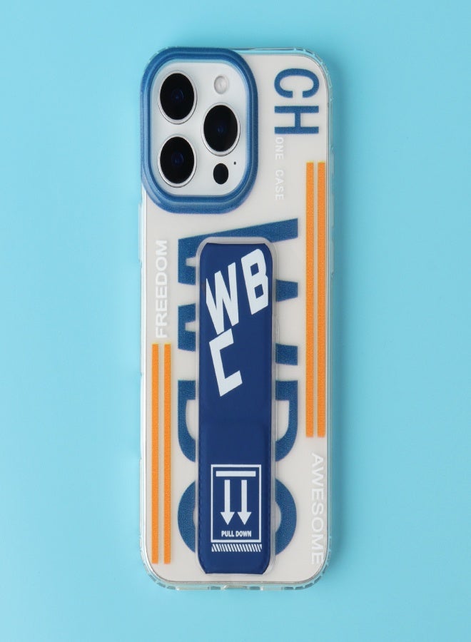 AROAQ Shockproof Matte Anti-Slip Hard Case with Folding Stand & Wrist Strap for iPhone 13/14/15/16 Pro Max - Image 1