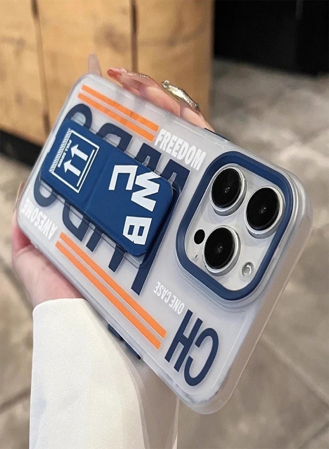 AROAQ Shockproof Matte Anti-Slip Hard Case with Folding Stand & Wrist Strap for iPhone 13/14/15/16 Pro Max - Image 2