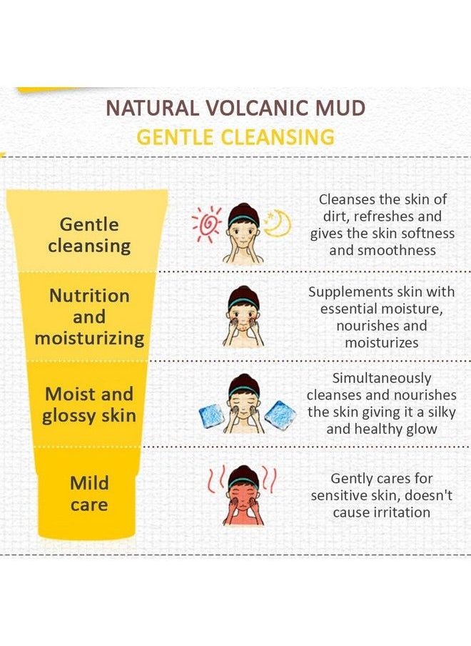 ROREC Volcanic Mud Clean Pore Cleanser Foam Natural Skin Сare Moisture 100Ml  - Image 5