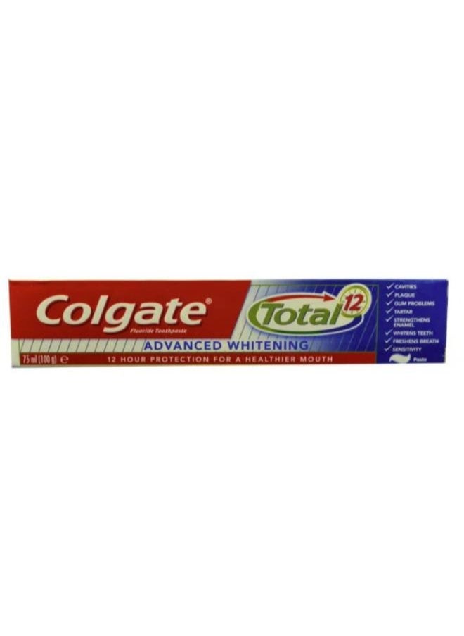 Colgate - Total 12 Advanced Whitening toothpaste 75ml - Image 1
