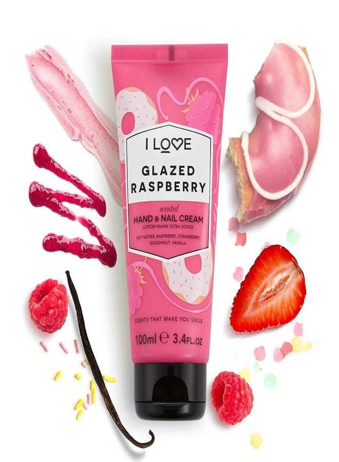 I LOVE Glazed Raspberry Scented Hand and Nail Cream - Hand Cream for Dry Hands - Vitamin E, Coconut Oil, and Shea Butter - Silicone Free - 3.4 oz - Image 2