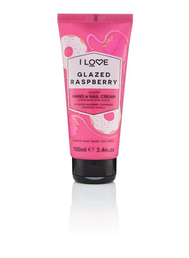 I LOVE Glazed Raspberry Scented Hand and Nail Cream - Hand Cream for Dry Hands - Vitamin E, Coconut Oil, and Shea Butter - Silicone Free - 3.4 oz - Image 1