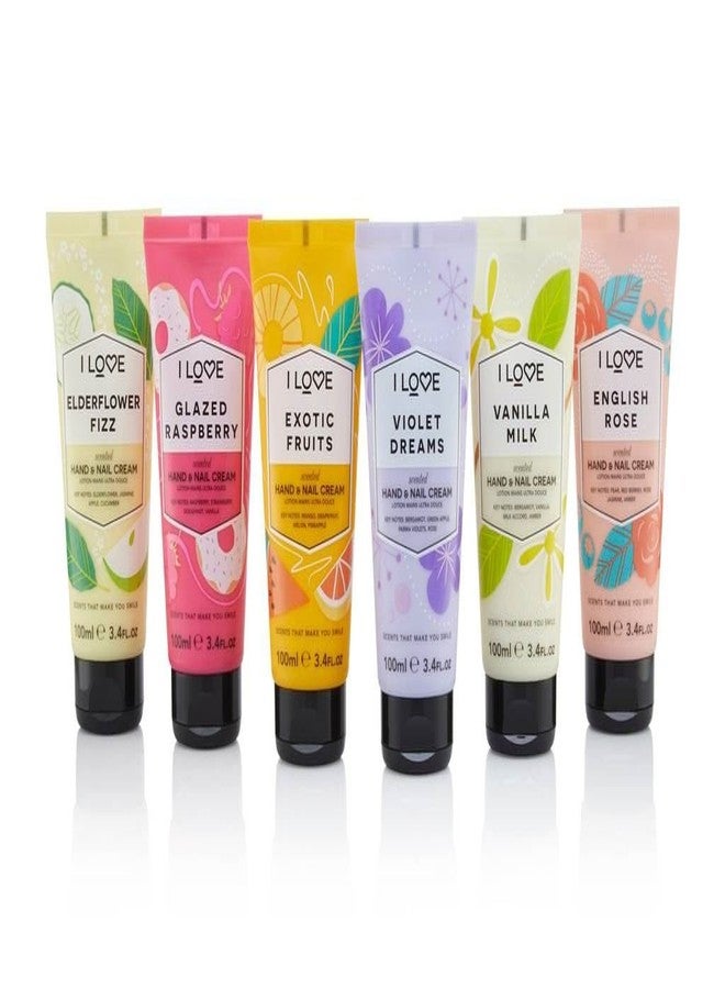 I LOVE Glazed Raspberry Scented Hand and Nail Cream - Hand Cream for Dry Hands - Vitamin E, Coconut Oil, and Shea Butter - Silicone Free - 3.4 oz - Image 3