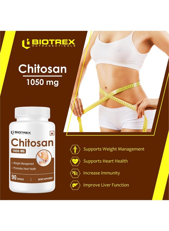 Biotrex Nutraceuticals Chitosan 1050mg, Healthy Weight Management, A Natural Source of Marine Fiber - 90 Capsules - Image 5
