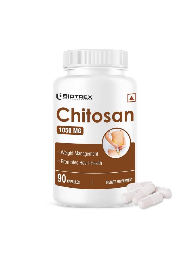 Biotrex Nutraceuticals Chitosan 1050mg, Healthy Weight Management, A Natural Source of Marine Fiber - 90 Capsules - Image 1