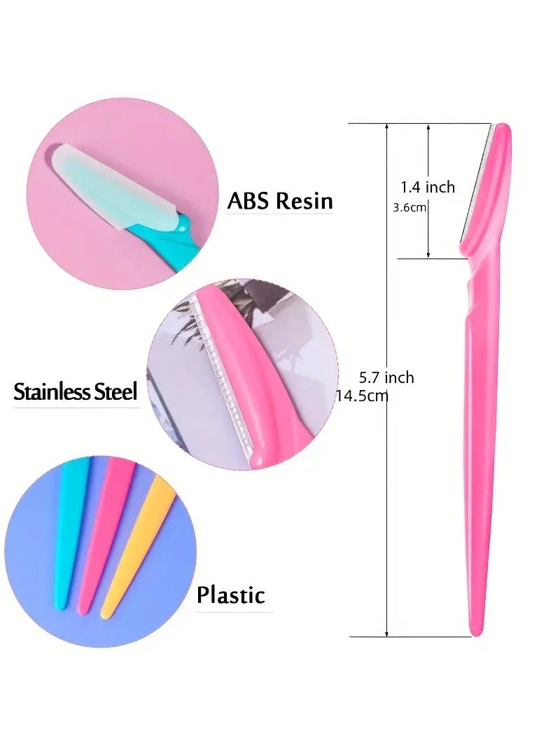 12 Pieces Set Ladies Shaver Eyebrow Tool & Face Trimmer Eye Brows Trimmers Eyebrow Shaver with Safety Shield - Image 3
