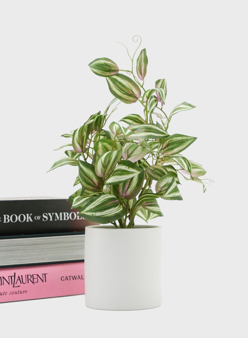 Premier Fiori Faux Plant In Cement Pot - Image 1