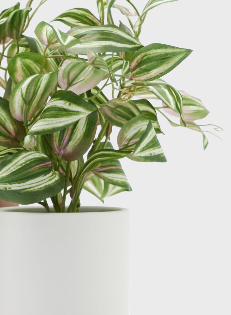 Premier Fiori Faux Plant In Cement Pot - Image 2