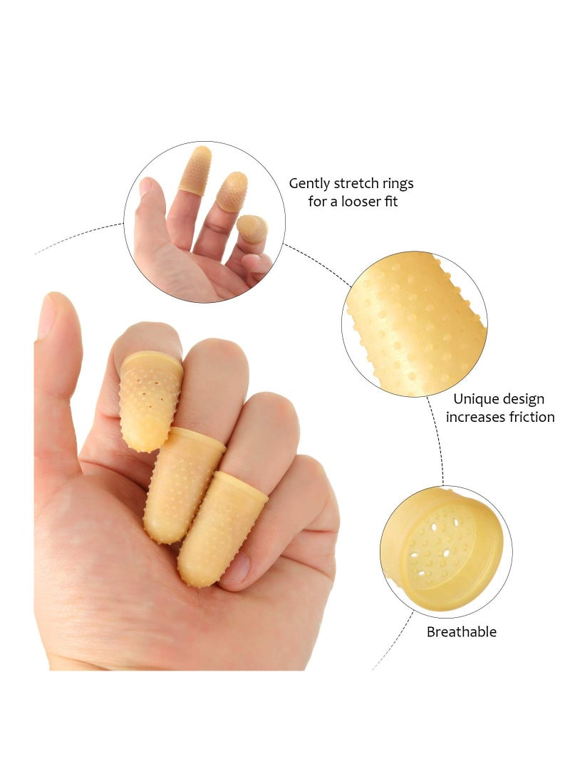 Generic - Rubber Fingers Tip Fingers Covers Rubbe Finger Money Counting Collating Writing Sorting Protectors Hot Glue Wax Rosin Resin Collating Writing Task Scrap - Image 1