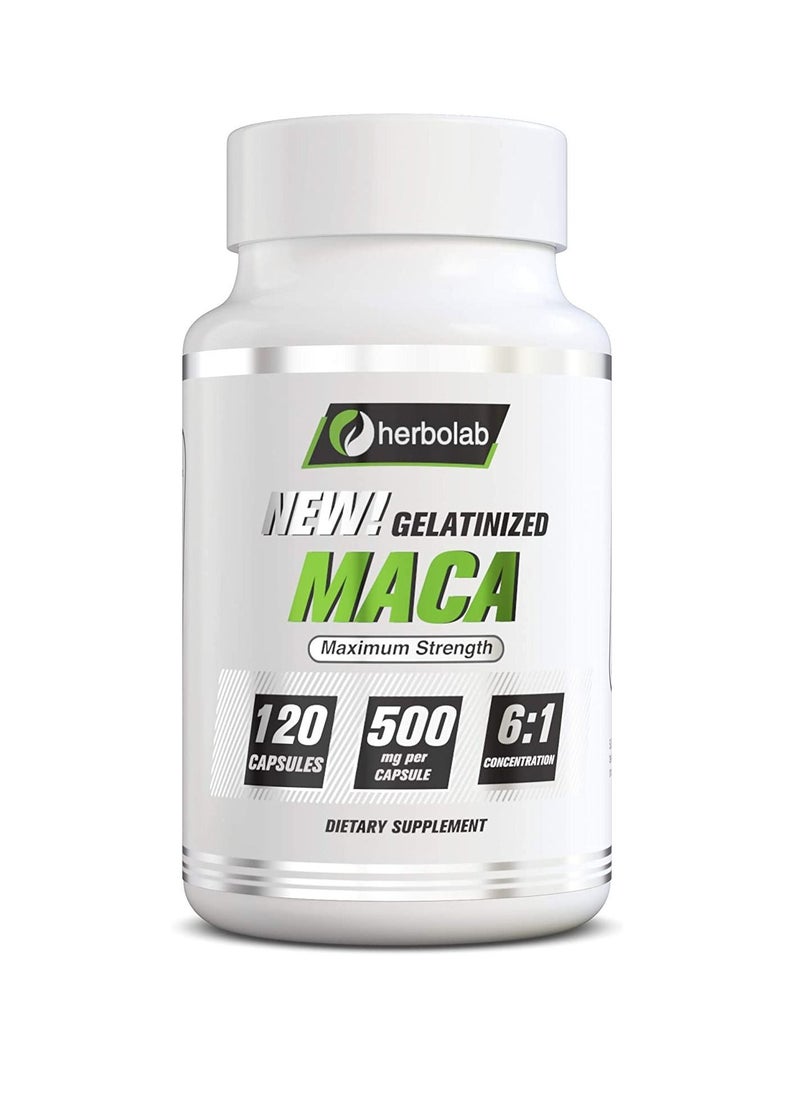herbolab Herbolab Black Maca Root 500mg 120 Capsules 