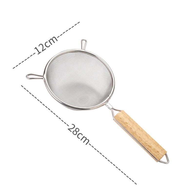 Mesh Strainer: Fine Mesh Design - Ergonomic Comfortable Handle, Oil Drainer for Home Kitchen Cooking, Pan Edge Placement & Wall Hangable Kitchen Tool - Image 4