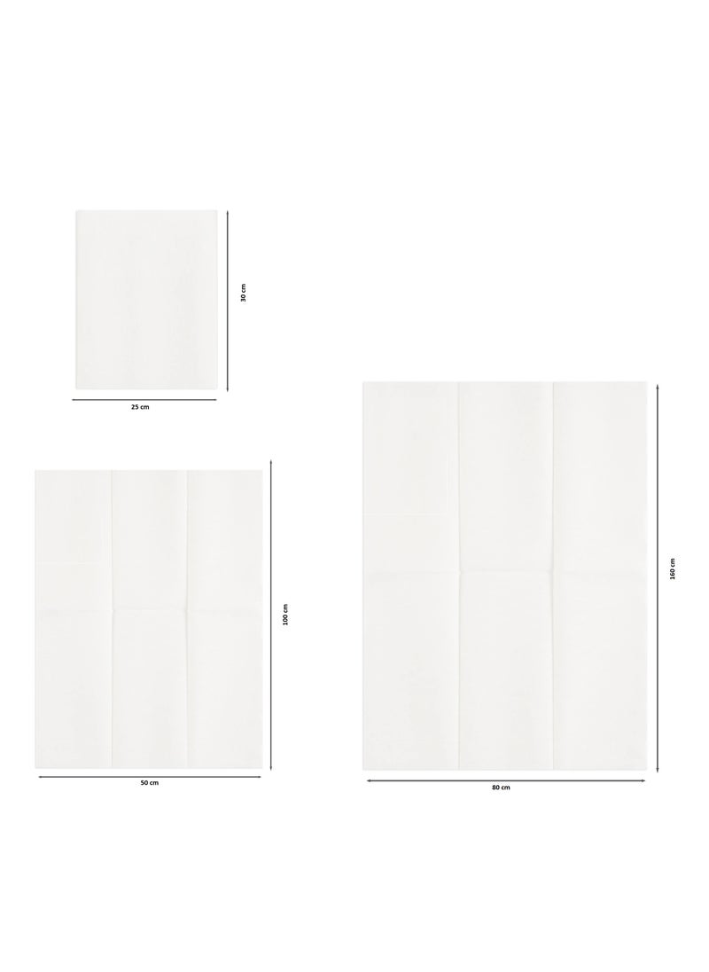 ST CLARA Disposable Sanitary Towels, Super Soft Non-woven Fabrics for Multiple Uses, 3 Different Sizes Towels for Face, Hair, Body, Home Use, Patient Care, Hajj & Umrah, Travel & Trips, Hotels, Health Clubs & Salons  - Image 4