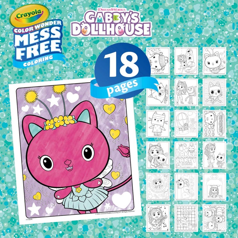 Crayola Gabbys Dollhouse Color Wonder Activity Set, Mess Free Coloring Pages for Toddlers, No Mess Activity, Toys & Gifts for Kids - Image 3