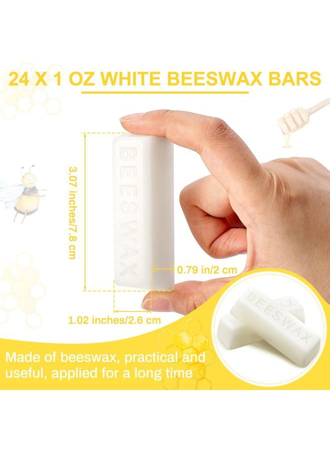 Treela 24 x 1 oz White Beeswax Bars Pure Natural Beeswax Bars Cosmetic Grade Triple-Filtered for Candle Making Skincare Lip Balm Lotion Furniture Polish DIY Crafts - Image 2