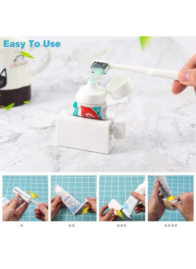 BEZOX - Minimalist Toothpaste Tube Squeezers(Set Of 2), Toothpaste Roller Squeeze Tool, Eco-Friendly Toothpaste Holder Dispenser - White - Image 1