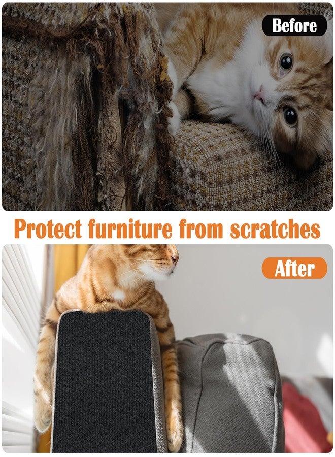 Inchoco Cat Scratch Furniture Protector - 78.7" x 15.8" Trimmable Self-Adhesive Cats Claws Scratch Pads, DIY Cat Climbing Couch Protector for Scratch Post Cat Tree Replacement Indoor (Black) - Image 4